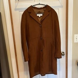 Jones New York Rich Brown Trench Coat